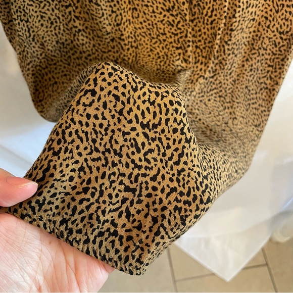 Ann Taylor Loft Leopard Print V-Neck Midi Shirtdress Size 10 - Picture 6 of 12